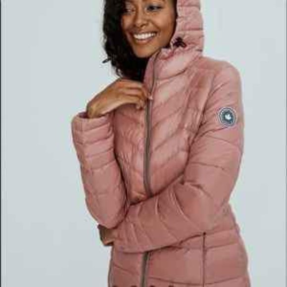 Noize Eden Dusty Pink Puffer Jacket - Picture 3 of 6
